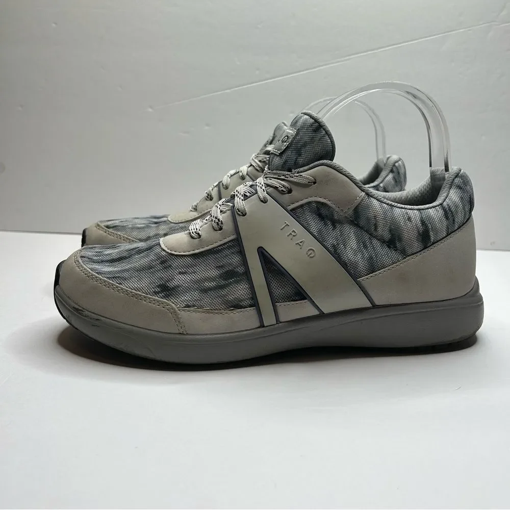TRAQ Gray and Black Sneakers athletic shoes 39